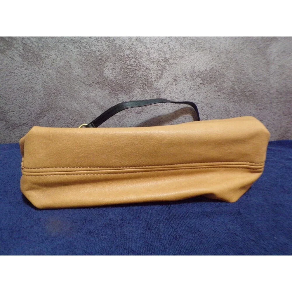 Liz Claiborne‎ Leather Handbag Brown & Black w/Gold Accents